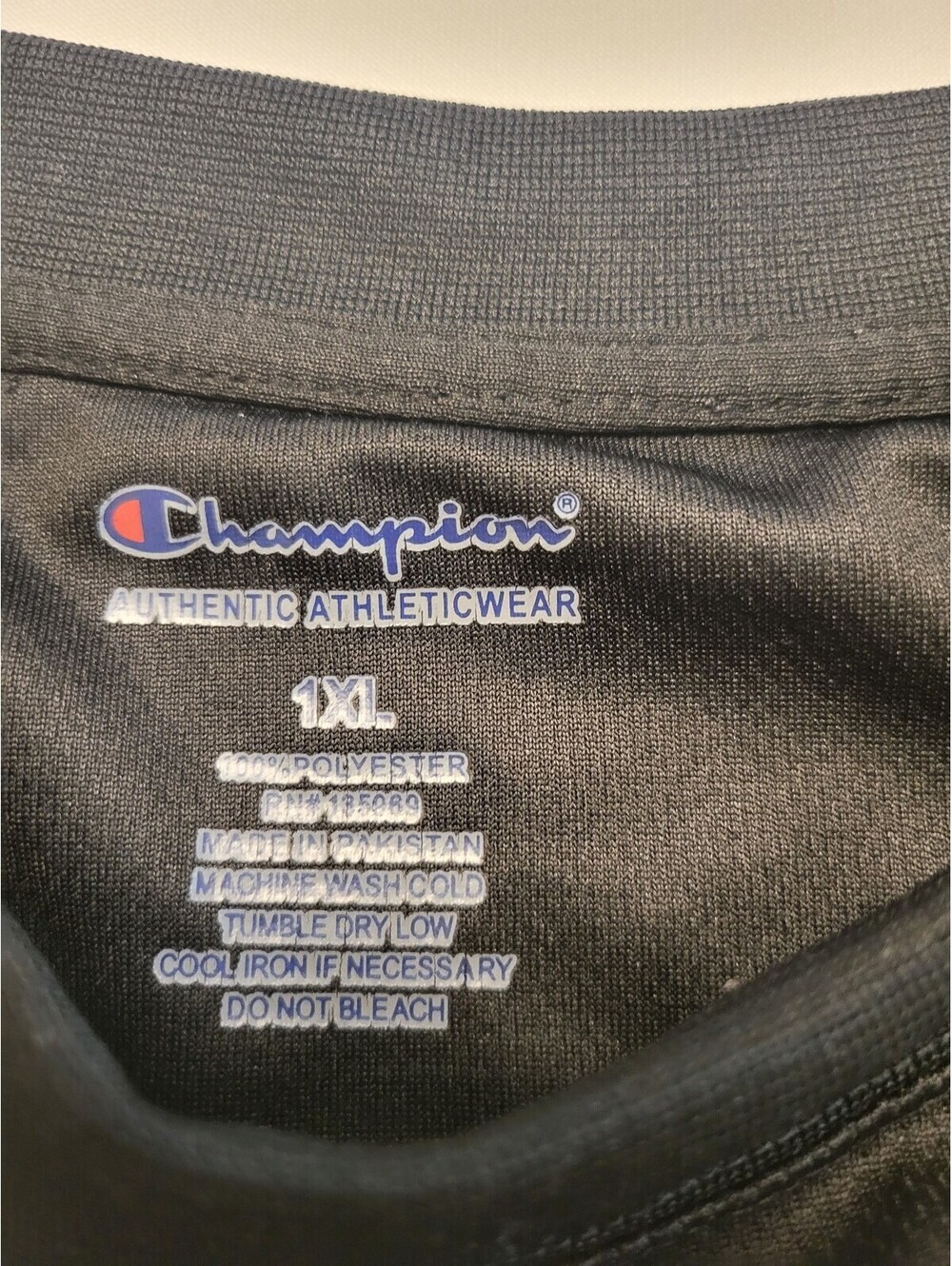 Champion Authentic Athleticwear Black grey Polyester T-Shirt 1XL - Picture 2 of 5